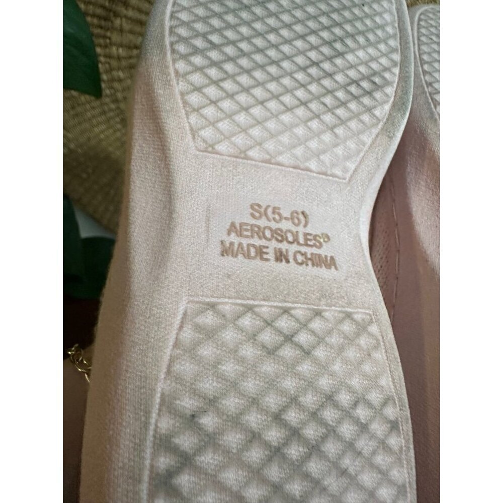 Aerosoles Pink Knit Slippers with Bow – Size Small (5-6) - Picture 7 of 12